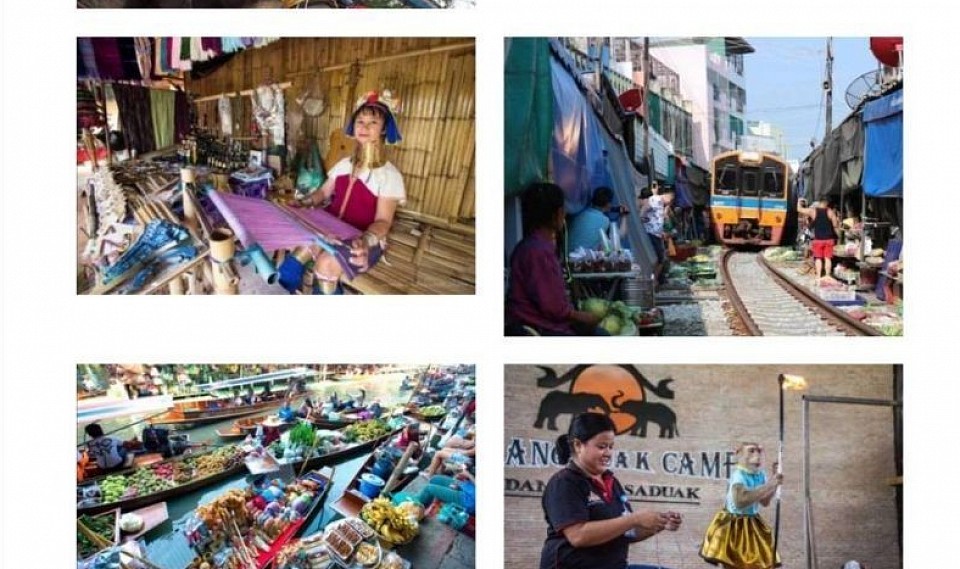 Pick up from Bangkok to city tour, Maeklong Railway Market, Damnoen Saduak Floating Market, one day Trip.