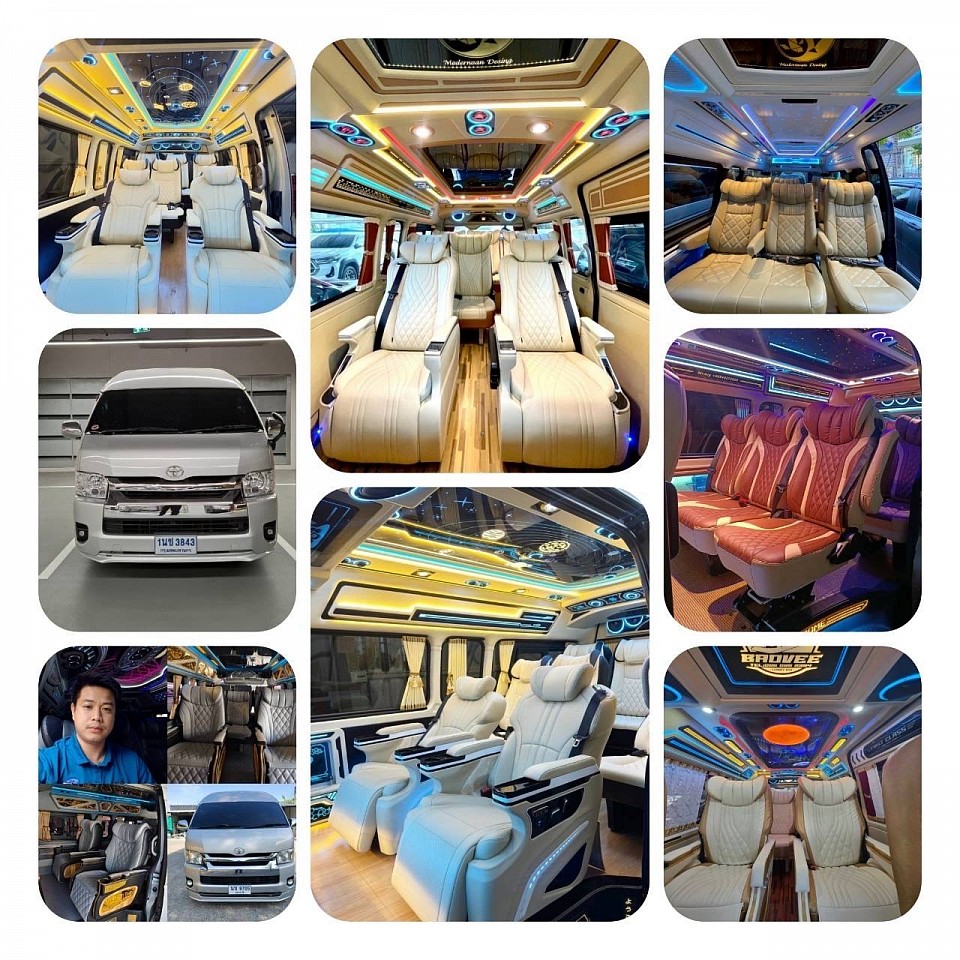 Rent a van with driver, VIP van, 8 seats, 10 seats, 13 seats, minibus 24 seats, 40 seats, 50 seats, convenient, 100% safe, new, clean vehicles available 24 hours a day.